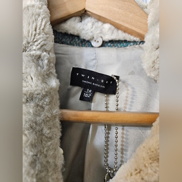 TWIN-SET SIMONA BARBIERI TWEED COAT - Picture 2 of 9